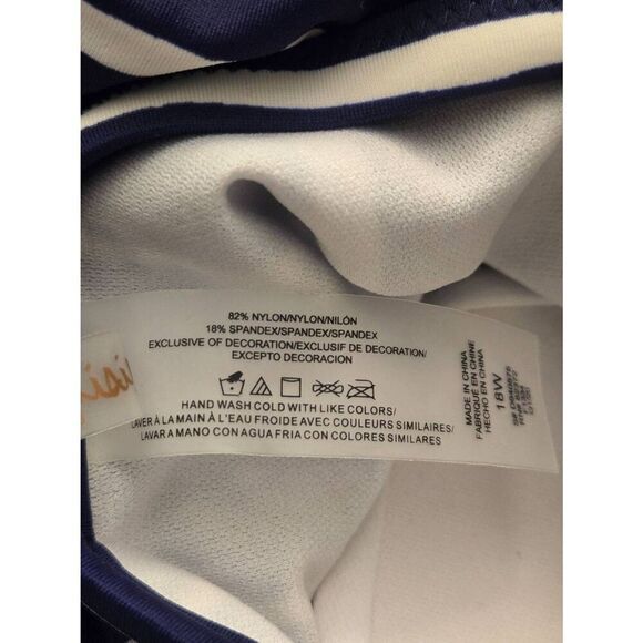 Raisins Curve Women's PLUS Size 18W Navy/White Stripe One Piece Bathing Suit - Picture 7 of 8